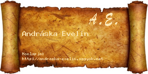 Andráska Evelin névjegykártya