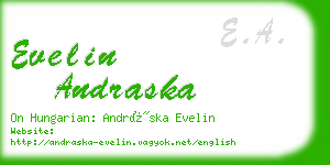 evelin andraska business card